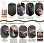 Leather Cleaner and Conditioner Kit-2×18oz, Leather Cleaner for Car Seats, Furniture, Couches, Shoes & Boots, pH-Balanced, Restores & Protects All Leather For Natural, Synthetic, Faux, Pleather
