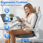 XXL Seat Cushion Office Car Seat Cushion, Memory Foam Cushion for Office Chair, Car Seat, Airplane, Bleacher Non-Slip Chair Pad, Butt Pillow for Desk, Wheelchair, Car