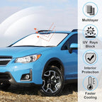 Windshield Sun Shade Custom Fit for 2013 2014 2015 2016 2017 Subaru Crosstrek Accessories Foldable Window Sunshade Sun Blocker Protect Car from Sun Rays & Heat Damage Keep Car Cooler