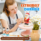 Air Dry Clay Glaze, 7oz Polymer Clay Glaze / Sealant High Gloss Varnish, Waterproof, Safe & Scratch Resistant for Clay, Painting, Ceramics, Wood Prevents Clay Cracking and Wear Remains Crystal Clear