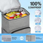 Backpack Cooler - 54 Cans Large Capacity Insulated Leak Proof Backpack for Men & Women, Cooler Bag Picnic Camping Beach Hiking Travel Lunch Backpack