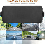 Sun Visor Extender for Car, Visor Extender Sun Blocker, Sun Visor Extender with Anti-Glare Lens Blocks UV & Sunlight, Adjustable Car Sun Visor for Safe Driving (1 Pack)