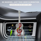 Car Air Freshener Vent Clip, Empty Guitar-Shaped Aromatherapy Diffuser Automobile Dashboard Ornament, Unscented Car Air Conditioner Clip Cute Rotating Decoration for Women Men (Red)