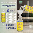 Whip It Cleaner, Multi Purpose Stain Remover CONCENTRATE, Makes 32 Bottles, Plant Based Enzyme Cleaner, Cleaning Food, Grease, Coffee, Wine, Baby Stains, pet stains, Over 500 uses, Made in USA, 32 OZ
