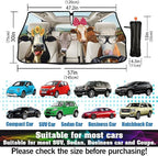 CHILLTEK Funny Animal Car Windshield Sun Shade, Cute Cow Car Sun Shade, Block UV Rays Heat Foldable Windshield Umbrella Sun Visor Protector - Keep Vehicle Cool for Cars SUV