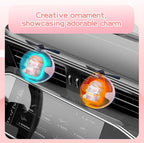 Pink Kitty Car Air Freshener with 6-Color Auto Light Up & 4pcs Scented Tablets – Subtle Fragrance, Decorative Auto Accessories,Cute Mother's Day and Father's Day Small Gift