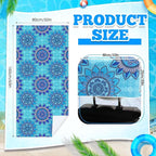 2 Pack Car Seat Towel Covers with Storage Bag 63 x 32 Inch Athletic Running Towel Seat Sweat Washable Non Slip Cover Gift for Car Outdoor Sport Activities (Blue Mandala)
