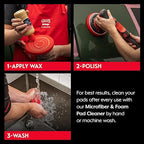 Griot's Garage 5.5” Red Foam Waxing Pads for Car Detailing, Polishing and Buffing Pads for Use with Waxes and Sealants, 10525, Set of 2