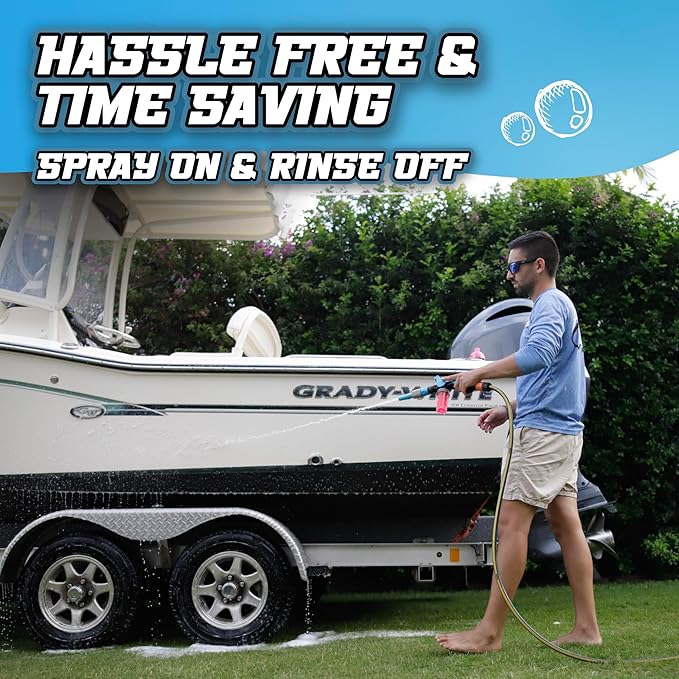 Captain's Musket Pressure Washer Gun with Eco-Friendly Foam Cannon, Adjustable Nozzle, Quick-Connect Hose, and Multi-Surface Cleaning Capability - Power Washer and Car Wash Kit