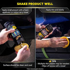 Meguiar's Ultimate Black Plastic Restorer, Durable Car Restorer for Faded Black Plastic, Vinyl, and Rubber, Restores Deep Color and Shine, for Car Guys, 12 Oz