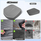 CAR PASS Premium Leather Car Seat Cushion, Comfort Memory Foam Driver Seat Cushion for Long Driving, Waterproof Non-Slip Seat Cushions for Cars, Truck, SUV, Office Chairs, Stadium, Gray ﻿