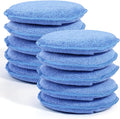 10 Pack Wax Applicator Pads, Microfiber Applicator Pad with Finger Pocket, Foam Car Wax Applicator Pad for Car Cleaning and Polishing (Blue)