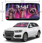 Funny Raccoon Car Windshield Sun Shade Foldable Sunshade Front Window Cover Sun Visor Protector Accessories (59x27.5 inches)