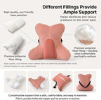 Lumbar Support Pillow (Pat. Pend) for Office Chair, Couch, Recliner & Car Seat, Ergonomic Back Support Cushion for Lower Back Pain Relief, Washable Lumbar Pillow, Blush Pink