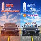 Butterfly Print Car Sunshade Umbrella Floral Windshield Sun Shade for Car Retractable Umbrella Sunshades for Front Window Butterflies Sun Shades Cover Visor Portector Block UV Rays