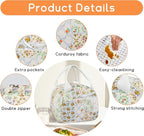 Lunch Bag for Women Insulated Lunch Box Cute Corduroy Lunch Tote Bags Reusable Large Capacity Cooler Bag for Travel Work Picnic
