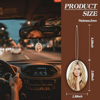 Personalized Custom Car Air Freshener, Double Sided Custom Photo, Record Player Shaped Fragrance Vent Clip, Unique and Cute Car Interior (Customize, Hanging A)