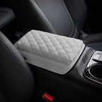 KMMOTORS Tucson(NX4) 2021~2024 Center Console Cover Light Gray, Armrest Cushion, Tucson Accessories, Vegan Leather, Console Lid Protector