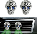 Gothic Skull Car Air Freshener Vent Clips with 2 Pads, Halloween Scented Car Accessories for Men Women, Automotive Interior Decor and Cool Car Fresheners for Men， Spooky Gift Idea-A5
