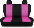 FH Group Automotive Rear Car Seat Covers for SUV, Trucks, Sedan and More - Universal Fit Rear Solid Bench Design Interior Accessories - 3D Mesh Fabric Center Panel - Pink