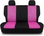FH Group Automotive Rear Car Seat Covers for SUV, Trucks, Sedan and More - Universal Fit Rear Solid Bench Design Interior Accessories - 3D Mesh Fabric Center Panel - Pink