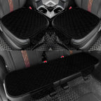 surpassme Car Seat Covers Universal Seat Covers for Car Accessories with Storage Pockets, Car Front Seat Covers and Rear Bench Coverfor Automotive, SUV, Truck, and Van(Black)