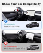 2026 Upgraded Tesla Model Y Sunshade Roof, UPF200+ Roof Sunshade with Storage Bag, No-Sag & No-Gaps Heat Insulation Foldable Glass Roof Sun Shade, Tesla Model Y Accessories MY20-24 Black