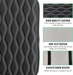 Car Center Console Pad, Waterproof Auto Armrest Seat Box Cover, PU Leather Arm Rest Protector Cushion Pad, Universal Vehicle Interior Protection Accessories for Car SUV (Black & White)