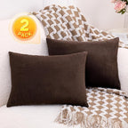 2 Pack Small Pillow, 16 X 12 Inches, Memory Foam Mini Pillow for Travel, Camping, Sleeping, Nap and Neck, Knee, Lumbar Support, Tiny Cushion for Pet, Dogs (Brown)