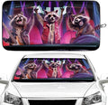 Funny Raccoon Car Windshield Sun Shade Foldable Sunshade Front Window Cover Sun Visor Protector Accessories (59x27.5 inches)