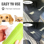 2 Pieces Pet Dog Cat Hair Remover, Block Roller Cleaner, Hollow Silicone Cleaner Brush for Sofa, Car Interiors, Furnishings, Carpets, Bedding or Any Fabric (Yellow, Green)