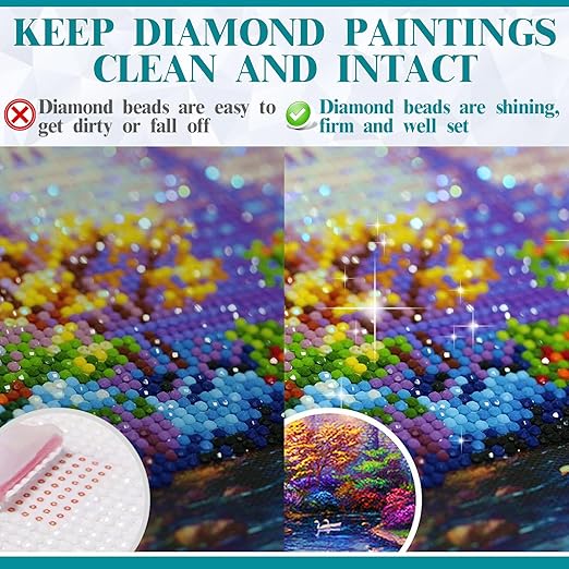 Diamond Painting Sealer & Glue, Clear, Permanent Fixation & Shining Effect, Art Glue for 5D Diamond Painting, Puzzles & DIY Crafts (120ml*2)