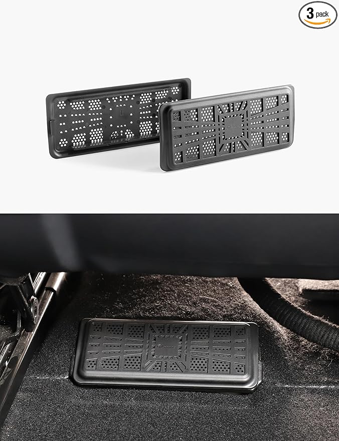 TPARTS Under Seat Vent Cover for Tesla Model 3 Highland 2024-2026 Air Condition Outlet Protector Rear Seat Car Air Vent Protector Model 3 Premium/Performance/Standard Interior Accessories