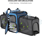 Cat Carrier Backpack for Travel,Dog Carrier Backpack for Large cat, Small Dogs,Puppies Up to 20 Lbs,Expandable Cat Backpack for Outdoor Hiking,Pet Carrier Backpack,Cat Backpack Carrier (Blue)
