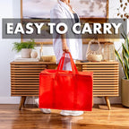 Carrywell (Not Made In China) Insulated Food Delivery and Catering Bags, XXXL Pizza Delivery and Reusable Warming Bag, Thermal Insulation Tote for Hot and Cold Food, Doordash