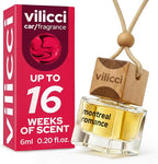Vilicci Car Air Freshener | Luxurious Auto Perfume | Premium Hanging Air Freshener | Long Lasting Fragrance for Auto and Home | 1 Bottle of Car Scent (1 Count (Pack of 1), Montreal Romance)