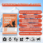 Emergency Mylar Thermal Blankets,Silver Foil Blanket Kit.Camping Heat Space Blankets for Survival,Perfect for Body Warmer in Hiking,Outdoor Traveling, First Aid (4 Pack)