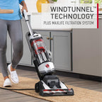 Hoover R-UH75100 MAXLife Elite Swivel Vacuum Cleaner with HEPA Media Filtration, Bagless Multi-Surface Upright for Carpet and Hard Floors, UH75100, White Certified Refurbished