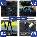 Dog Car Seat Cover for Back Seat - Waterproof and Anti-Slip Car Dog Seat Cover, with Hammock Design for Safe and Comfortable Travel, Suitable for Most Cars Trucks SUVs