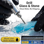 Drilax Diamond Drill Bits for Stone and Glass – 30 Pc Set (1mm, 2mm, 3mm) 1/8 Shank for Dremel & Rotary Tools – Jewelry Making, Gemstone, Sea Glass and Lapidary Drill Bits Kit