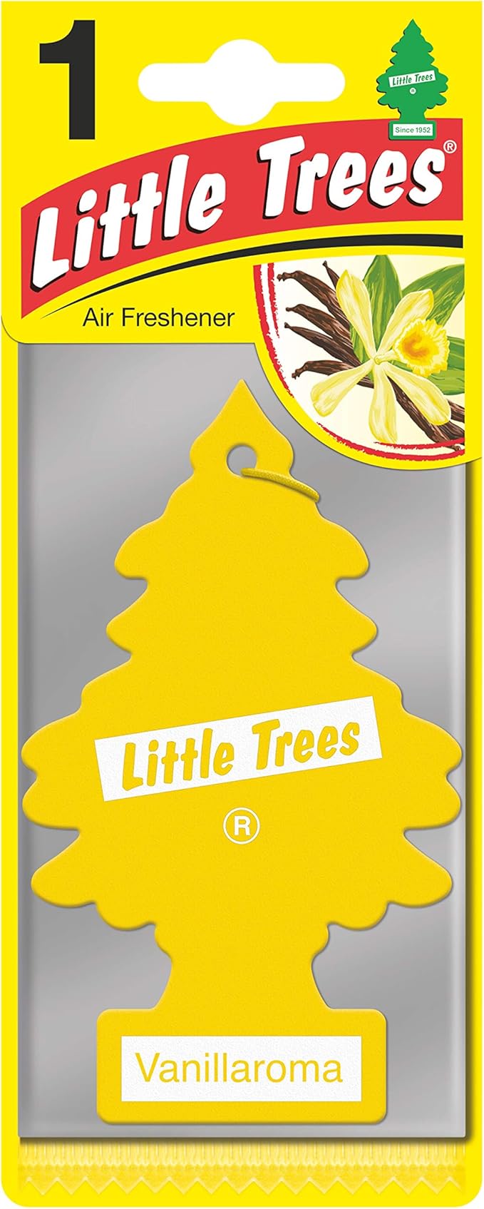 LITTLE TREES Car Air Freshener | Hanging Paper Tree for Home or Car | Vanillaroma | Single Tree per Package