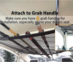 1 Piece Car Fishing Rod Holder, Roof Storage Mesh Bag, 31.5 x 21.3 Inches Reinforced Load Bearing Adjustable to Avoid SaggingDouble-Layer Mesh Organizer,Universal