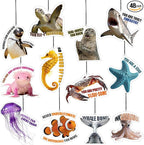 48 Pcs Employee Appreciation Gift Bulk Funny Air Freshener Car Scented Sea Animal Thank You Hanging Decor Inspirational Team Thank You Gift for Coworkers Staffs Nurse Teachers Student