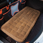 Soulbond Dog Bed for Car Back Seat Soft Plush Backseat Pet Bed Mat Non-Slip Travel Pet Mat, Fuzzy Plaid Dog Seat Cover, Fit for Backseat Extenders and Trucks SUVs (Dark Brown, 54" x 24.8")