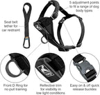 Kurgo Tru-Fit Smart Dog Walking Harness - Comfortable Fit - Adjustable Harness - Reflective Pet Wear - Quick Strap Release - Daily Walk Accessory - Includes Seat Belt Loop - Black - X-Small