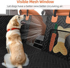 Back Seat Extender for Trucks,Hard Bottom Car Seat Cover for Dogs with Mesh Window,Waterproof Hard Bottom Dog Car Seat Cover for Ford/GMC/Chevrolet/Toyota/RAM Crew Cab Trucks&Full-Size SUVs (XL-Black)