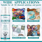 Diamond Painting Sealer & Glue, Clear, Permanent Fixation & Shining Effect, Art Glue for 5D Diamond Painting, Puzzles & DIY Crafts (120ml*2)
