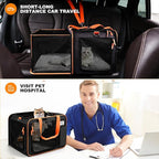 20 x 14 x 14 inches Expandable pet Carrier for 1 Large cat Under 25 lbs,2 Medium Cats 20 lbs+,cat Crate/Bag for Short Trip/Long Distance car Travel