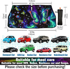 CHILL·TEK Funny Animal Car Windshield Sun Shade Umbrella, Cute Butterfly Car Sun Shade Umbrellas, Block UV Rays Heat Foldable Windshield Umbrella Sun Visor Protector - Keep Vehicle Cool for Cars SUV