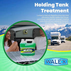 Walex Bio-Active Holding Tank Treatment - Enzyme-Based Deodorizer with Commercial-Grade Digestive Power, Liquefies Waste & Tissue, Cleans Sensors, Prevents Clogs & Odors, Formaldehyde Free, 168 oz